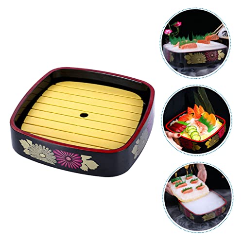 Plato decorativo para sushi LIFKOME con patrón crisantemo miniatura 7