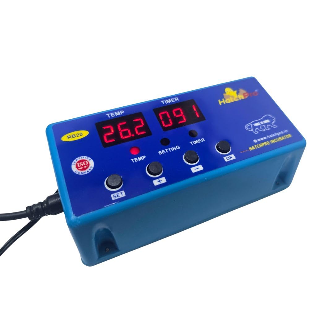 hatchpro rb20 controller with 1 amp adaptor | Temperature and turning controller for egg incubator-picture-21