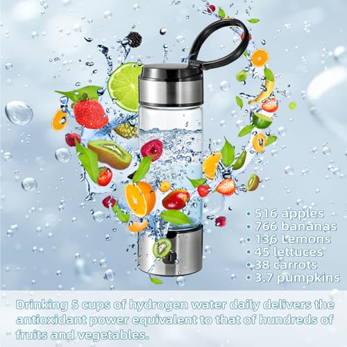 Hydrogen Water Bottle, Hydrogenated Water Bottle with SPE PEM Tech, Portable Hydrogen Water Machine, Hydrogen Bottle, Ionized Hydrogen Water - Image 4