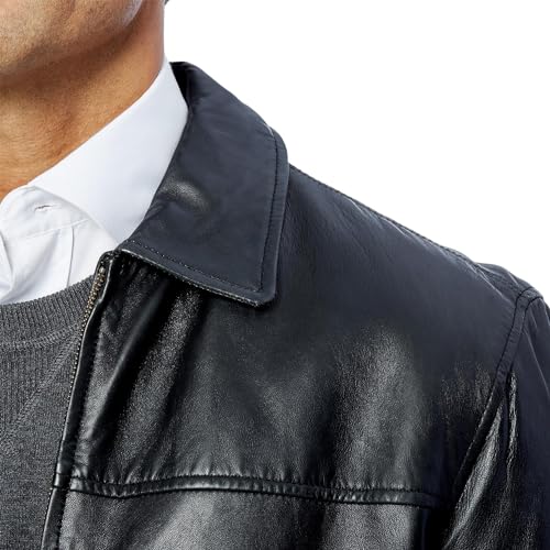 mens New Zealand Lambskin Leather Classic Open Bottom Jacket2
