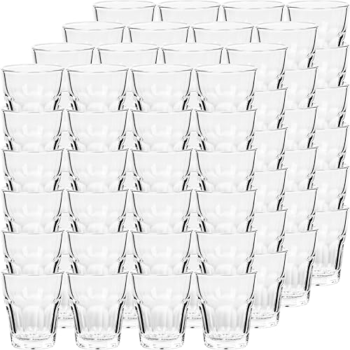 GIESSLE 96 Stück Schnapsgläser [Modellwahl: stapelbar] platzsparend, Pinnchen, Wodkagläser – Made in EU – Shotgläser