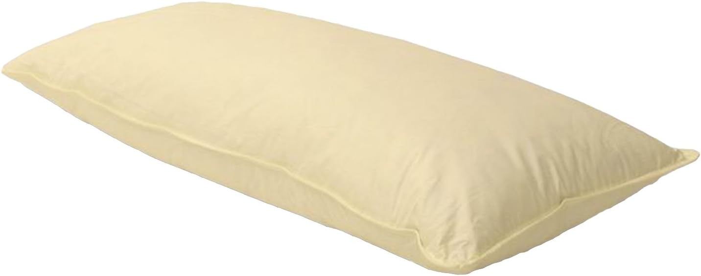 Schwarzfischer Cushion Filling with Feathers Cotton Cream 40 x 80 cm