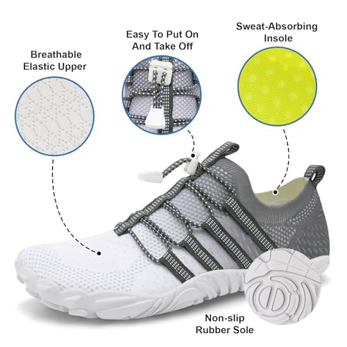 Image of XIHALOOK Athletic Hiking Water Shoes Womens Mens Quick Dry Barefoot for Beach Walking Kayaking Surfing Training