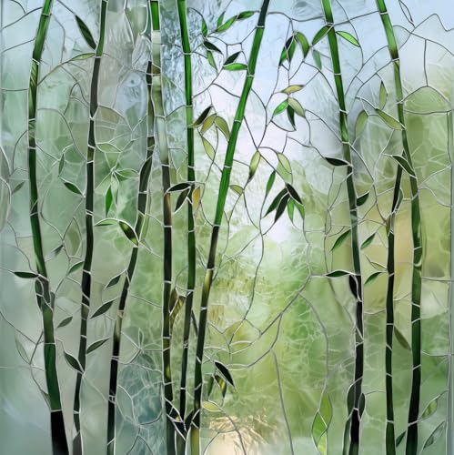 Vinilo estático ventana 40x40 pulgadas diseño bamboo miniatura 1