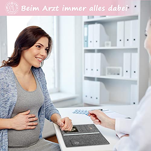 Marvelights Mutterpasshülle aus Filz für Deutschen Mutterpass – Geschenk für Schwangere und werdende Mütter (Regenbogen) – Ansicht 4