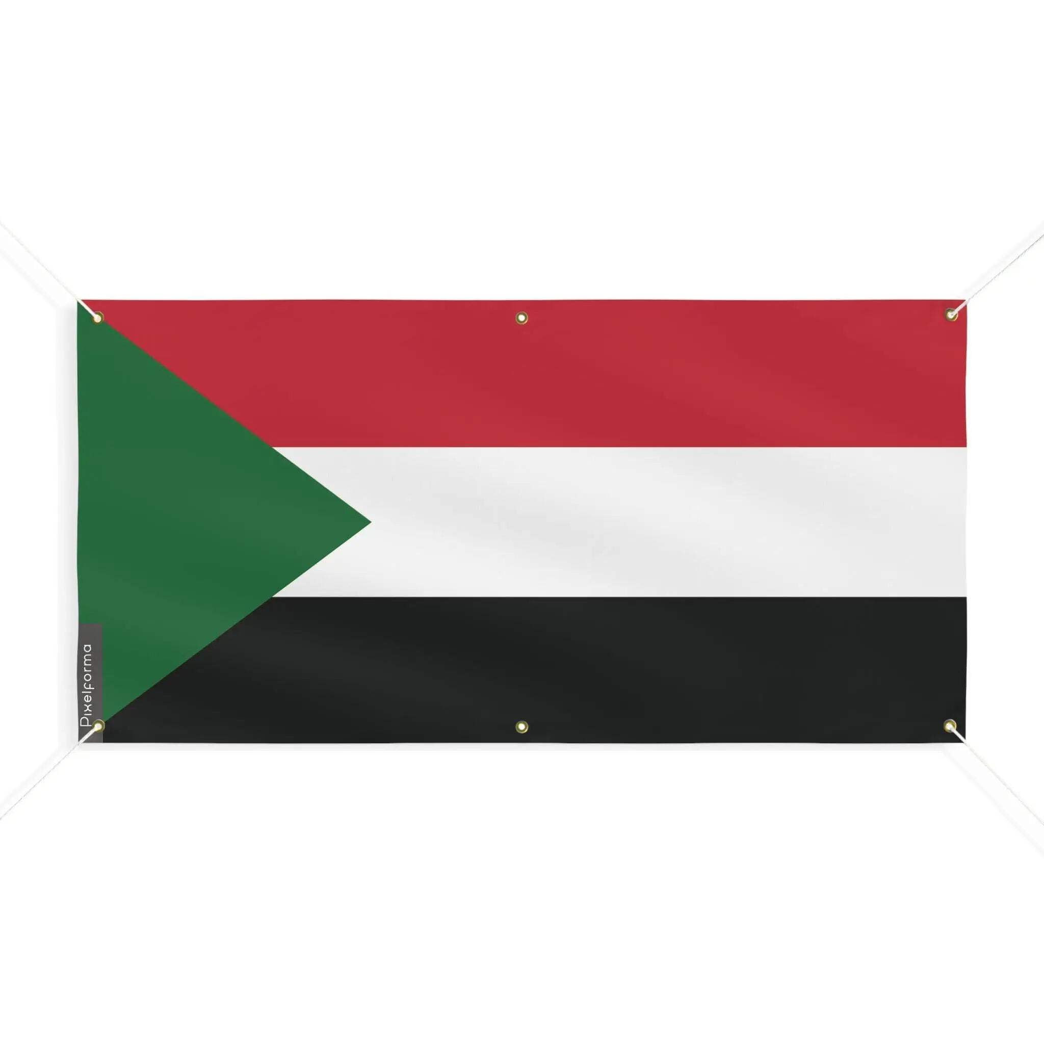 Drapeau du Soudan haute résistance 200x400cm pour mât extérieur