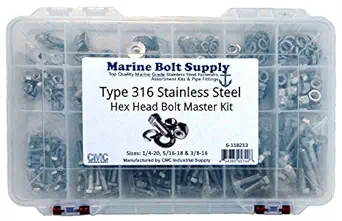 Type 316 Stainless Steel Hex Bolt Master Kit Marine Bolt Supply 6-118213
