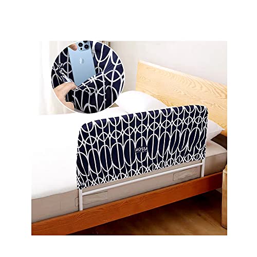 IVOSA Bed Rail Cover for Elderly Adults Breathable Fabric Railing Guard with Storage Pocket Hospital Bed Safety Gap Protector & Organizer for Seniors (Non-Padded)