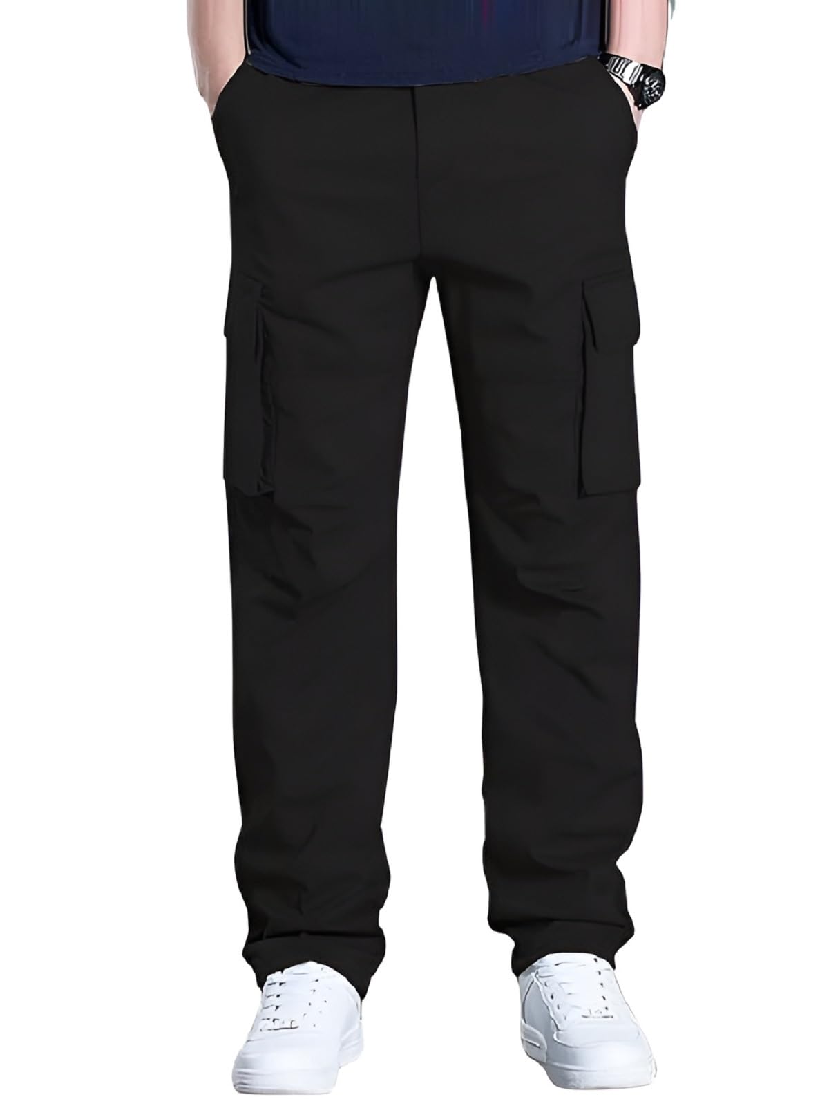 Leriya Fashion Men's Regular Fit Low Rise Cargos Trousers | Cargo Track Pant | Loose Fit | Regular Trouser Loose Fiting | Treck Pent with Multiple Pockets-picture-21