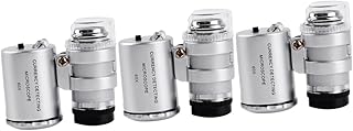 ABOOFAN 3pcs Pocket microscope hand held microscope for kids hand microscope kids portable microscope 60X microscope with LED light 60X LED microscope handheld child currency