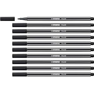 Premium Viltstift – STABILO Pen 68-10 stuks – zwart