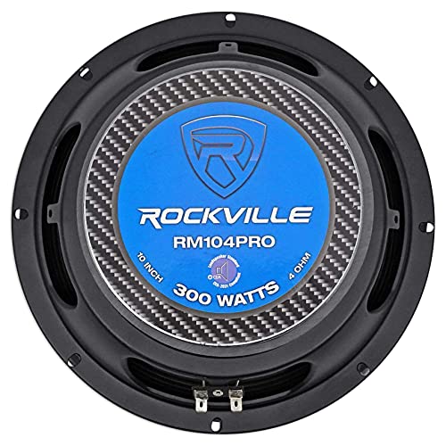 Rockville RM104PRO 10" 600 Watt 4 Ohm SPL Car Midrange Mid-Bass Pro Speaker - Image 4