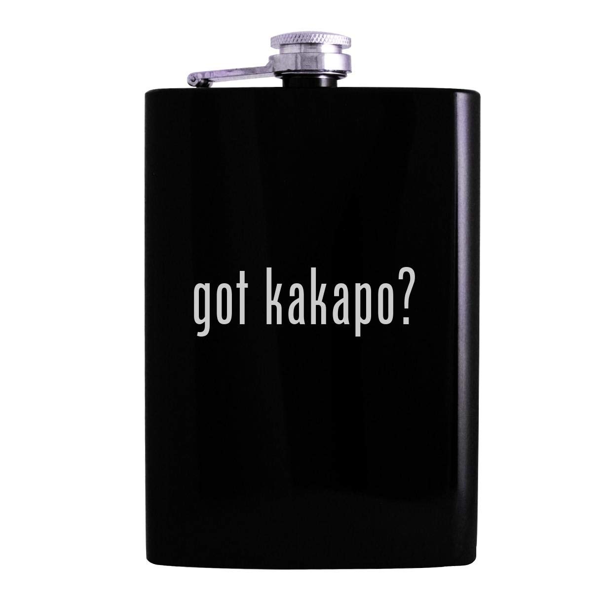 got kakapo? - 8oz Hip Alcohol Drinking Flask, Black
