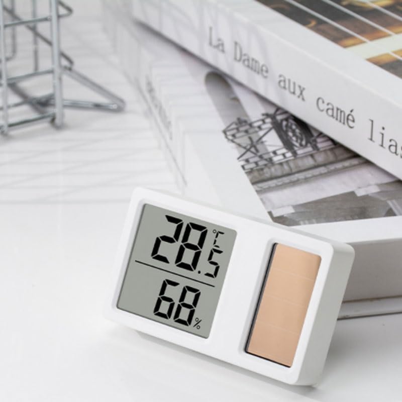 ABS Version Solar Digital Thermometer Hygrometer Household Indoor