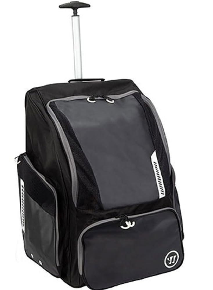 WARRIOR Hockey Pro Wheeled Backpack Bag (Black/Grey)