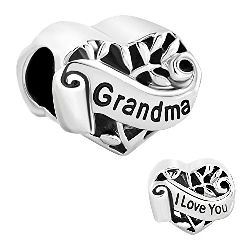 I Love You Grandma Heart Family Charms Sale Cheap Jewellery Bead fit Pandora Bracelet