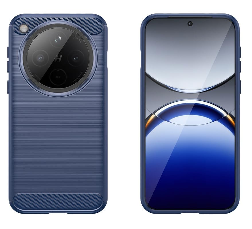 Image of SkyTree Case Compatible with Oppo Find X8 5G, Perfect Fitting Hybrid Edge to Edge Side Protection Carbon Fiber Back Cover for Oppo Find X8 5G - Blue