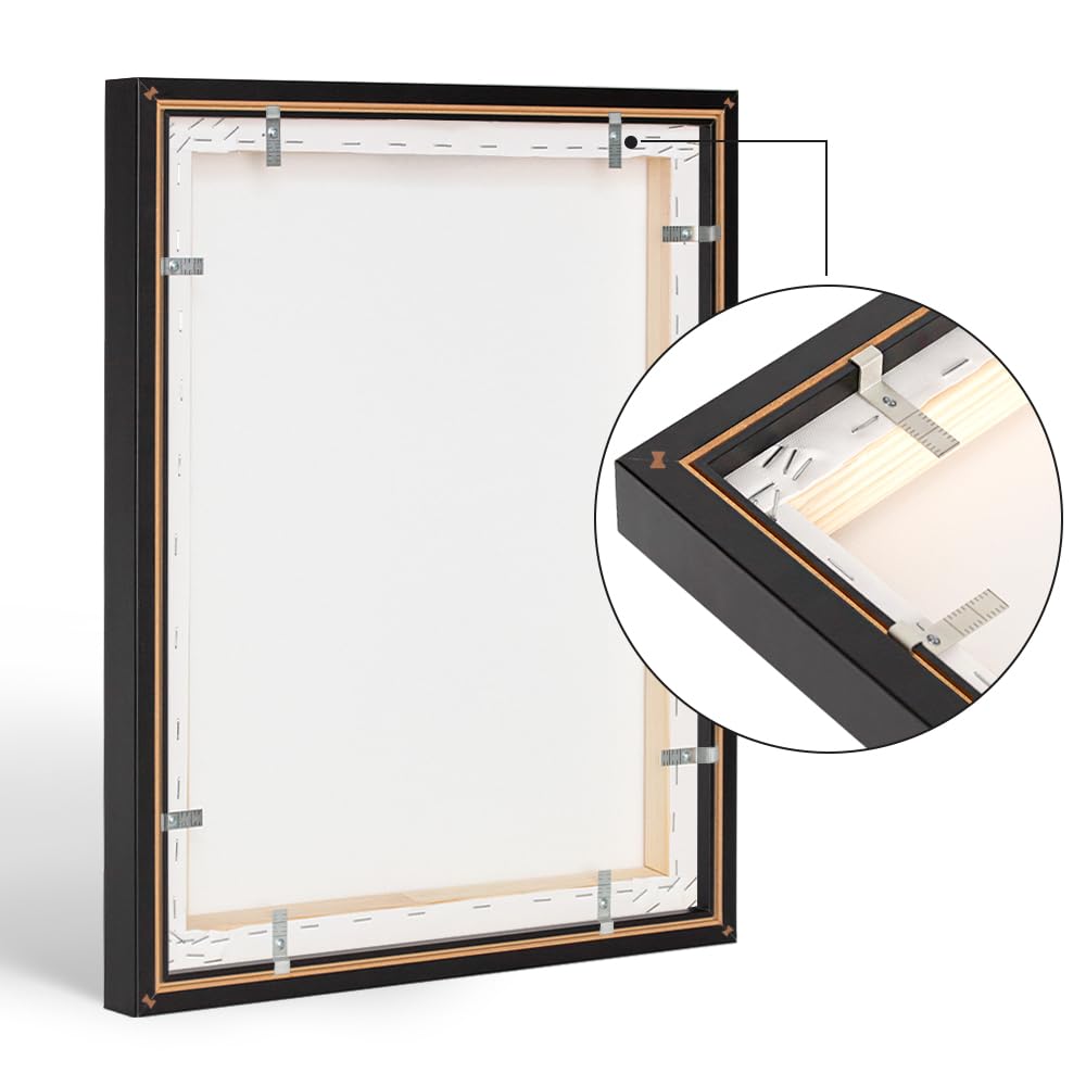 Bildershop-24 Cornice per giunti ombreggiati Lamia, 100 x 120 cm, foglio d'oro, Kit di autoassemblaggio fai da te