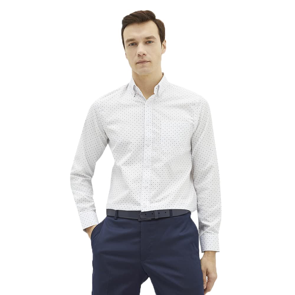 LC WaikikiMens S20822Z8 Regular Fit Long Sleeve Patterned Gabardine Men Shirt