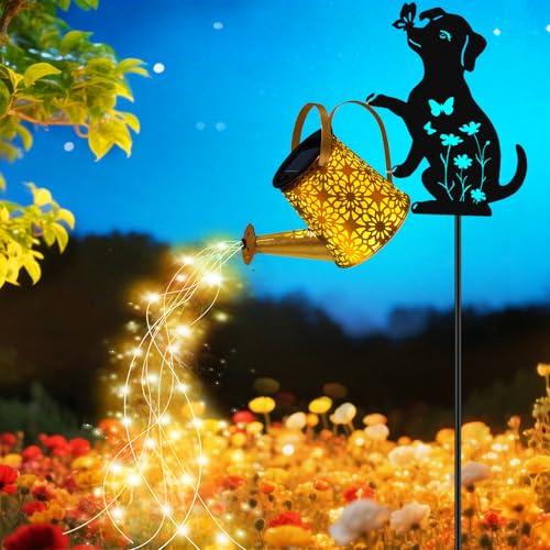 Lampe solaire arrosoir lanterne suspendue étanche allée cour