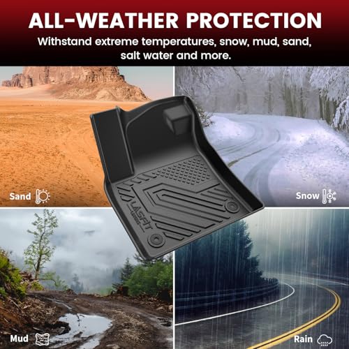 Image of LASFIT Floor Mats for Volkswagen VW Atlas 2019-2026 7 Seats(Bench Seating), All Weather TPE Custom 3 Rows Floor Liners and Backrest Trunk Mats for VW Atlas Full Set Car Mats, Not for Atlas Cross Sport