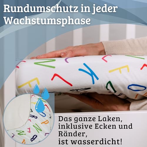 Bisoo Zauberlaken Spannbettlaken 35x75 Buchstaben für Kinderwagen Moseskorb – Ansicht 5