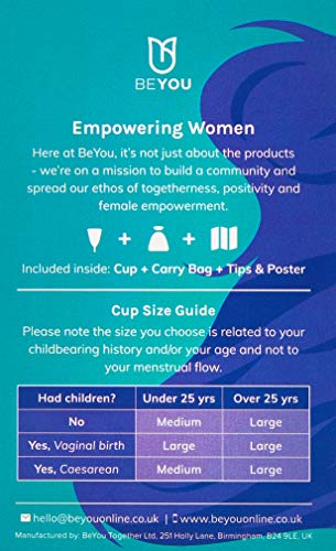 BeYou Large Menstrual Cup - Soft, Comfortable, Medical Grade - Image 3