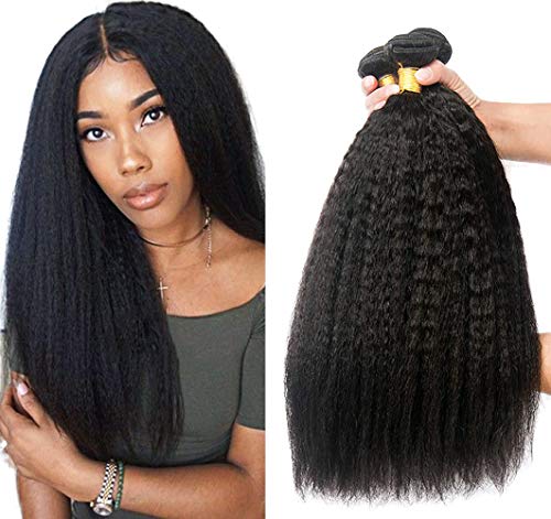 Yaki Hair Bundles Unprocessed Virgin Hair 8A Human Hair Bundle Kinky Straight Hair Weave For Women Yaki Straight Hair Bundle 20 22 24 inch