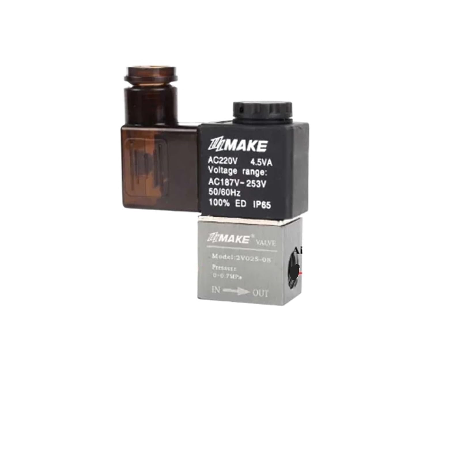 Électrovanne 2V025-08 AC220V vanne pneumatique 2 positions interrupteur air comprimé