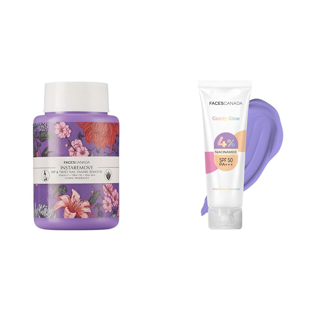 FACESCANADA InstaRemove Dip & Twist Nail Enamel Remover, 80 ml & Comfy Glow Sunscreen - 50ml-image-28