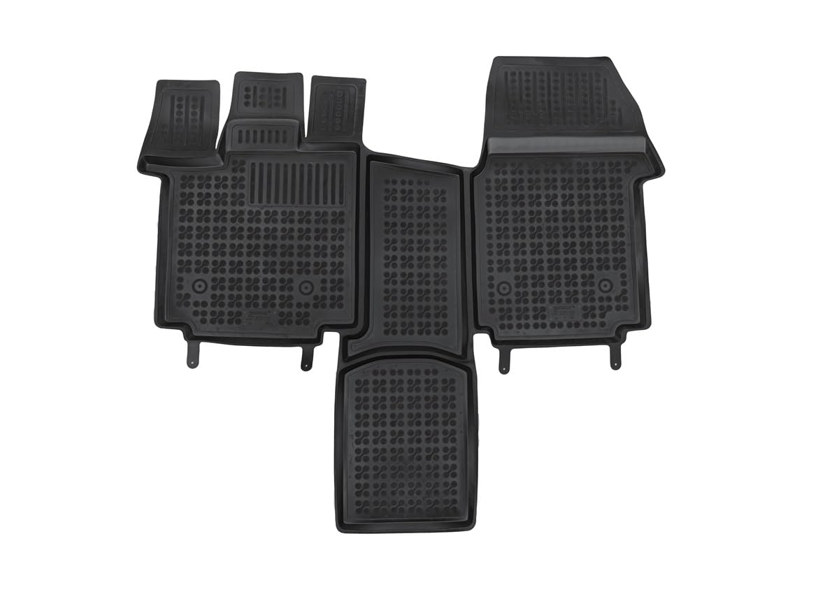 MTM Alfombrillas Goma para Volkswagen T7 Multivan (Tambien eHybrid/PHEV) 10.2021-, Tipo Cubeta a Medida Antideslizante con Borde 5 cm, cód. 3D 11588