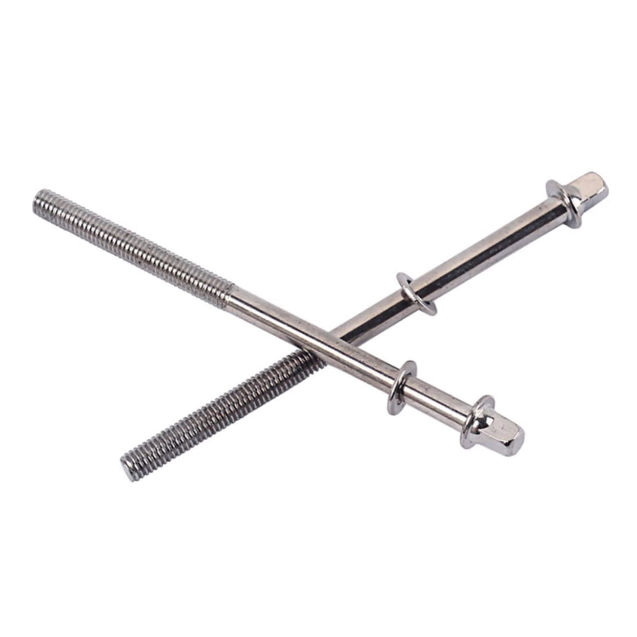 ERINGOGO 1set Drum Screws Various Rod Steel Tension Snare Parts Replacement Hole Drumming Instrument Accessories Mallets Percussion Sticks Drum Mounting Hardware Silver 2pcs