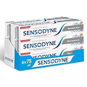 Sensodyne Whitenend, tandpasta, ontlasting voor gevoelige tanden, langdurige bescherming tegen tandgevoeligheid, 6 x 75 ml