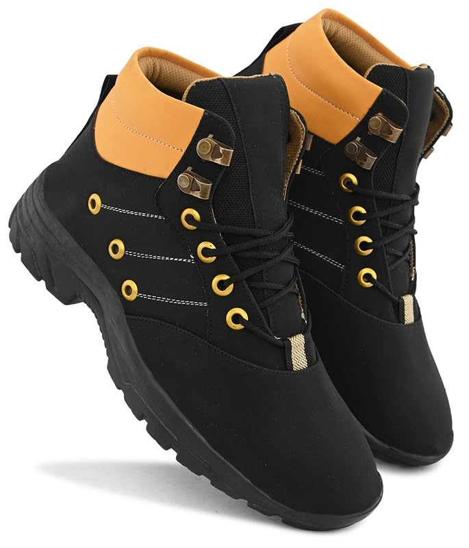 CREER Synthetic Men Casual Shoes Fashion Lace Up Non-Slip Flats All Day Comfortable Lightweight | Black | Size-10 | EYBLCOL116-10 (B0D2NW6PMK) Amazon Price History, Amazon Price Tracker