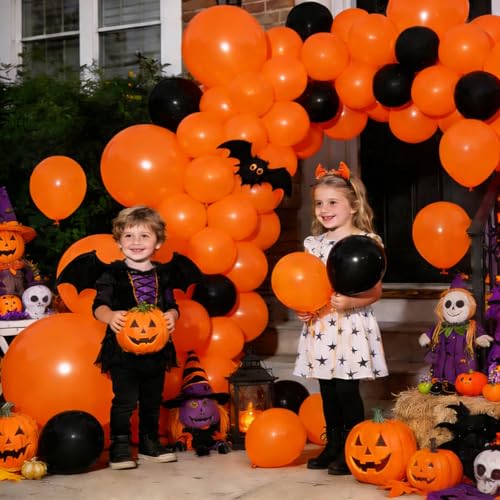 Image of 110pcs Orange Balloon 12 inch, Orange Latex Balloons for Birthday Party Baby Shower Wedding(with 2 Ribbons). (Pack of 3)