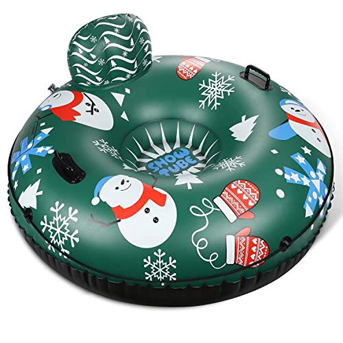 Snow Tube - 47 in Snow Sled, Inflatable Snow Tubes for Sledding Kids,Tubes for Floating with 2 Handles, Snow Sled for Adults and Children for Snow