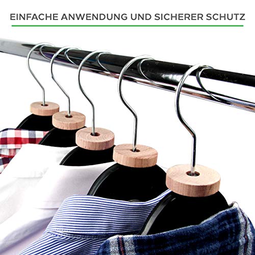 Foto von Natürlicher Mottenschutz aus Zedernholz – 30 Mottenringe – 100% Naturprodukt – Hervorragende Mottenabwehr für Kleiderschrank – BIO – Mottenfalle - Chemiefrei