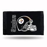 Rico Industries NFL Pittsburgh Steelers Nylon Tri-Fold Wallet Nylon Tri-Fold Wallet , Black