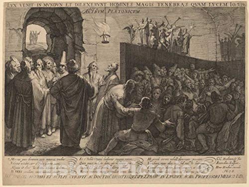 Historic Pictoric Fine Art Print - Plato's Cave 1604 - Jan Pietersz Saenredam After Cornelis Cornelisz Van...