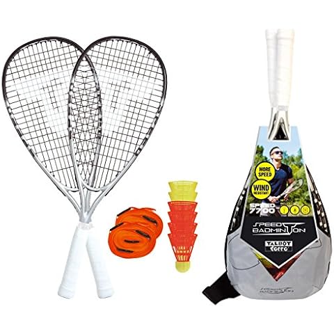 Talbot-Torro® Speed-Badminton Premium-Set Speed 7700, 2 kraftvolle Graphit-Composite Rackets Cover