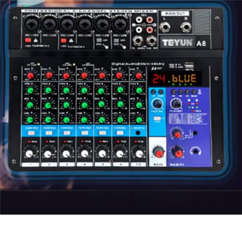 8 6 4 3 2 Canais Mesa De Som Profissional Portátil Mixers Som Mixagem Console Entrada do Computador 48V Número de Potência Transmissão ao vivo a4 a6 a8 novo (mesa de som 8 canal) loopback para DJ