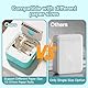 DOLEWA Mini Drucker, Tragbarer Thermodrucker mit 7 Rollen Aufklebern, Aufkleberbreite Einstellbar 12–57 mm, Compatible with Smartphone und Tablet, für Lernen, Bilder, Quittungen, to-Do-Listen (Blau)