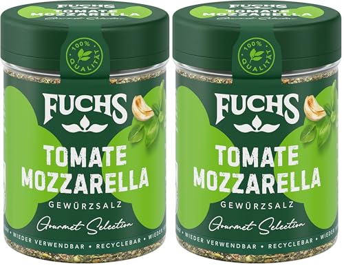Fuchs Gourmet Selection Mediterran – Tomate Mozzarella Gewürzzubereitung, nachfüllbares Tomate...