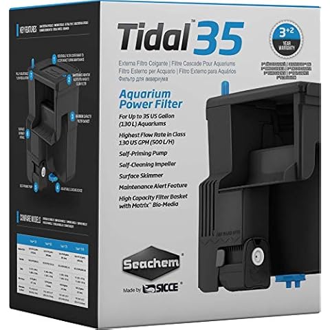 Seachem Tidal Filter 35 with Self-Cleaning Cover