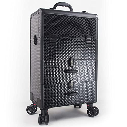 HYDL Kosmetikkoffer Trolley, Kosmetik Trolley Schminkkoffer Beauty Make-up Case Make up Friseur Kosmetik Rollkoffer… – Bild 8
