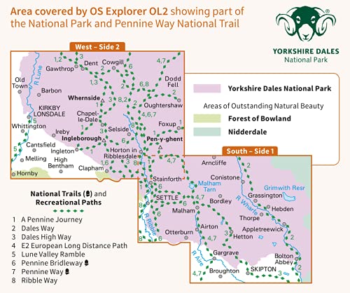 Yorkshire Dales Map | Southern & Western | Ordnance Survey | OS Explorer Map OL2 | England | Walks | Hiking | Maps | Adventure: OL02