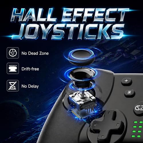 Image of Ant Esports Cosmos 3-Mode Wireless Gaming Controller, Hall Effect Precision Joysticks with Hall-Linear Triggers, Bluetooth 5.3, 2.4GHz, Fast Type-C Charging for PC, Switch, Android TV, Mobile- Black