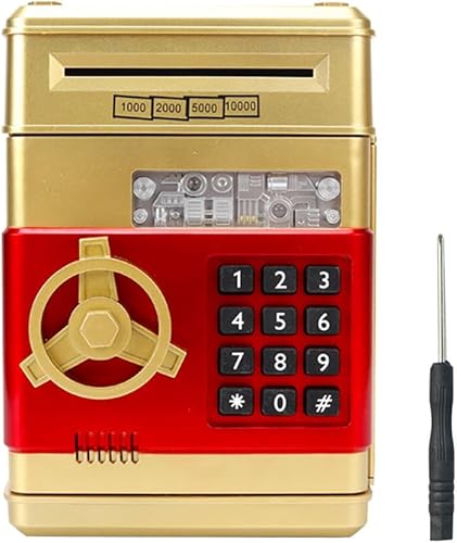 Miniatura 1 de Alcancía para niños y niñas, mini cajero automático para dinero en efectivo y monedas, caja fuerte para ahorrar dinero, caja fuerte, regalo de