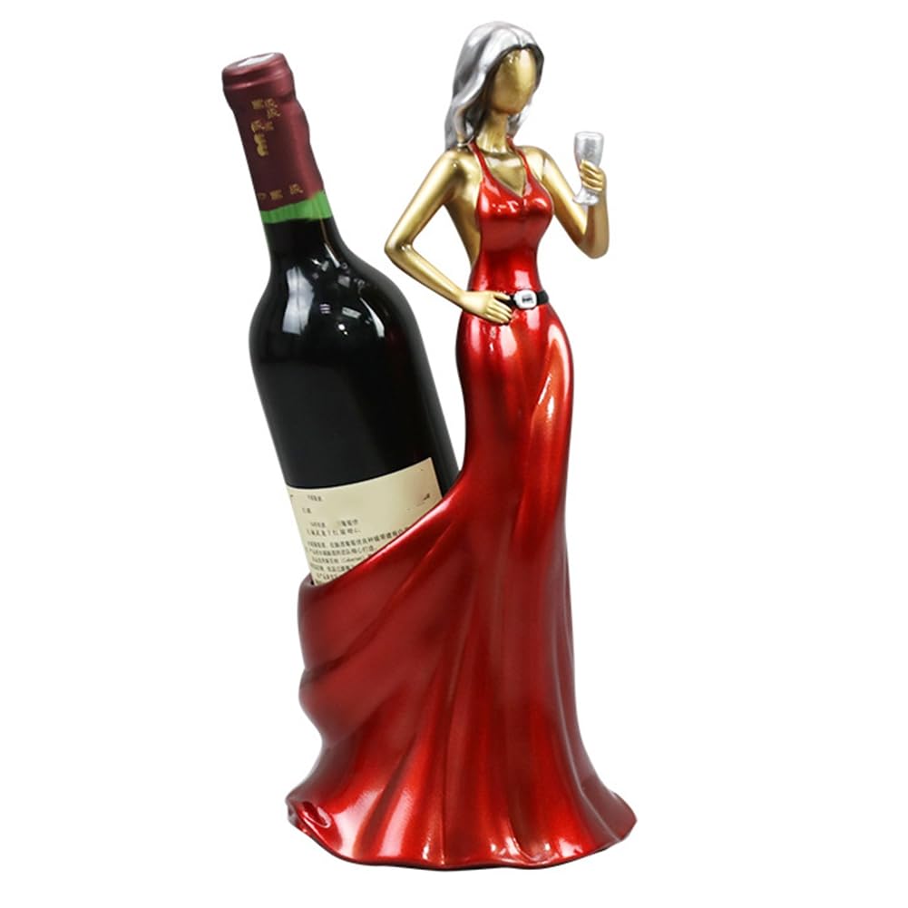 Hndhbfgrt Wine Bottle Holder Red Wine Rack Home Decoration Girls Grape Wine Display Cabinet Ornament Design Red