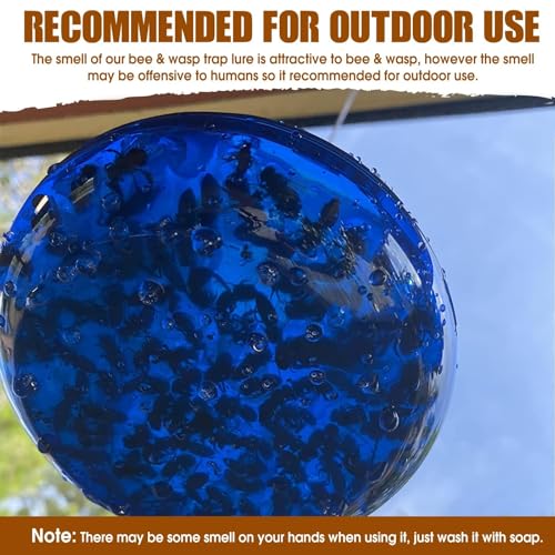 Image of 4 oz Carpenter Bee Bait Lure Traps for Outside, Attractant for Wasps, Yellow Jacket, Bees, Hornets, Insects Outdoor, Great for Hanging Insect Traps (2 oz /Bottle)